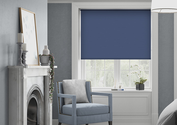 Palermo (Blackout), Midnight - Motorised Roller Blind - Image 3